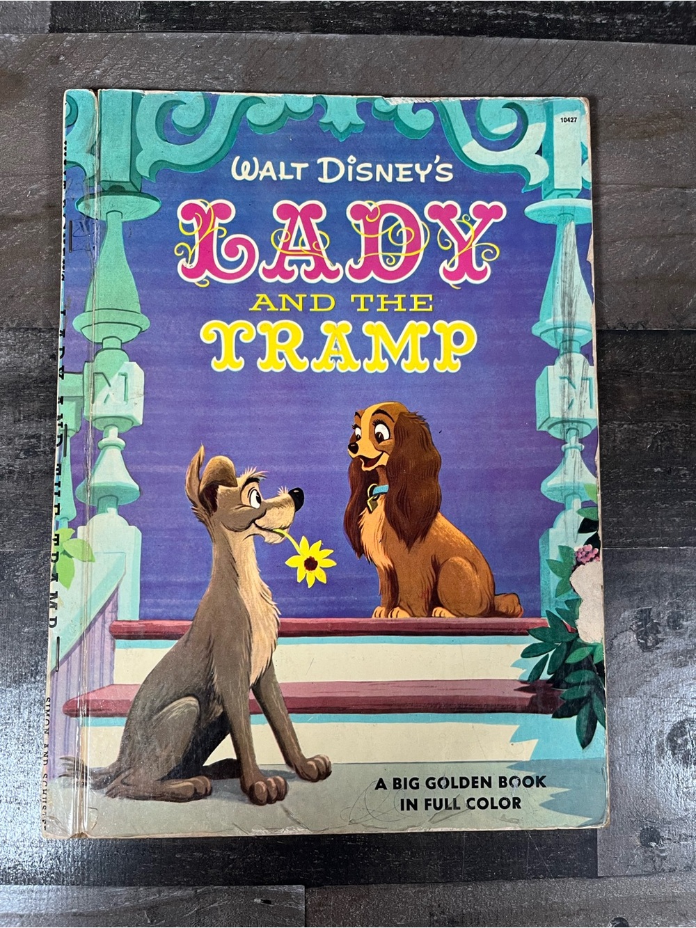 Vintage 1955 Walt Disney's "Lady And The Tramp" A Big Golden Book Hardcover